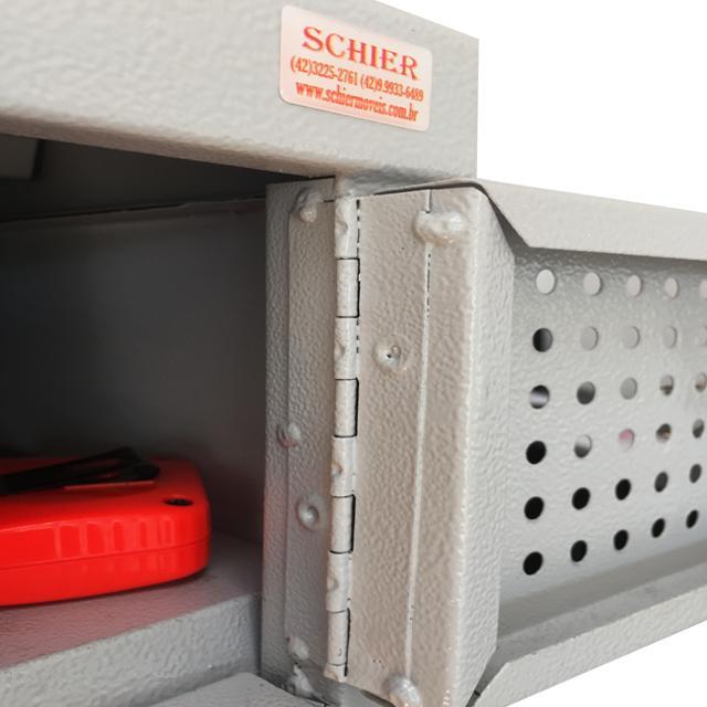 Armário Para Celular E Porta Objetos Em Aço Com 42 Portas M164x63x28 cm  Cinza - Móveis Schier