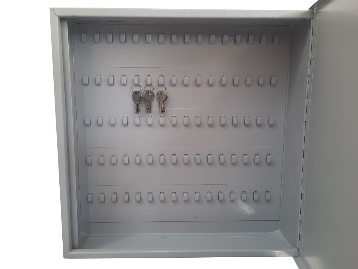 Armário Para Celular E Porta Objetos Em Aço Com 42 Portas M164x63x28 cm  Cinza - Móveis Schier